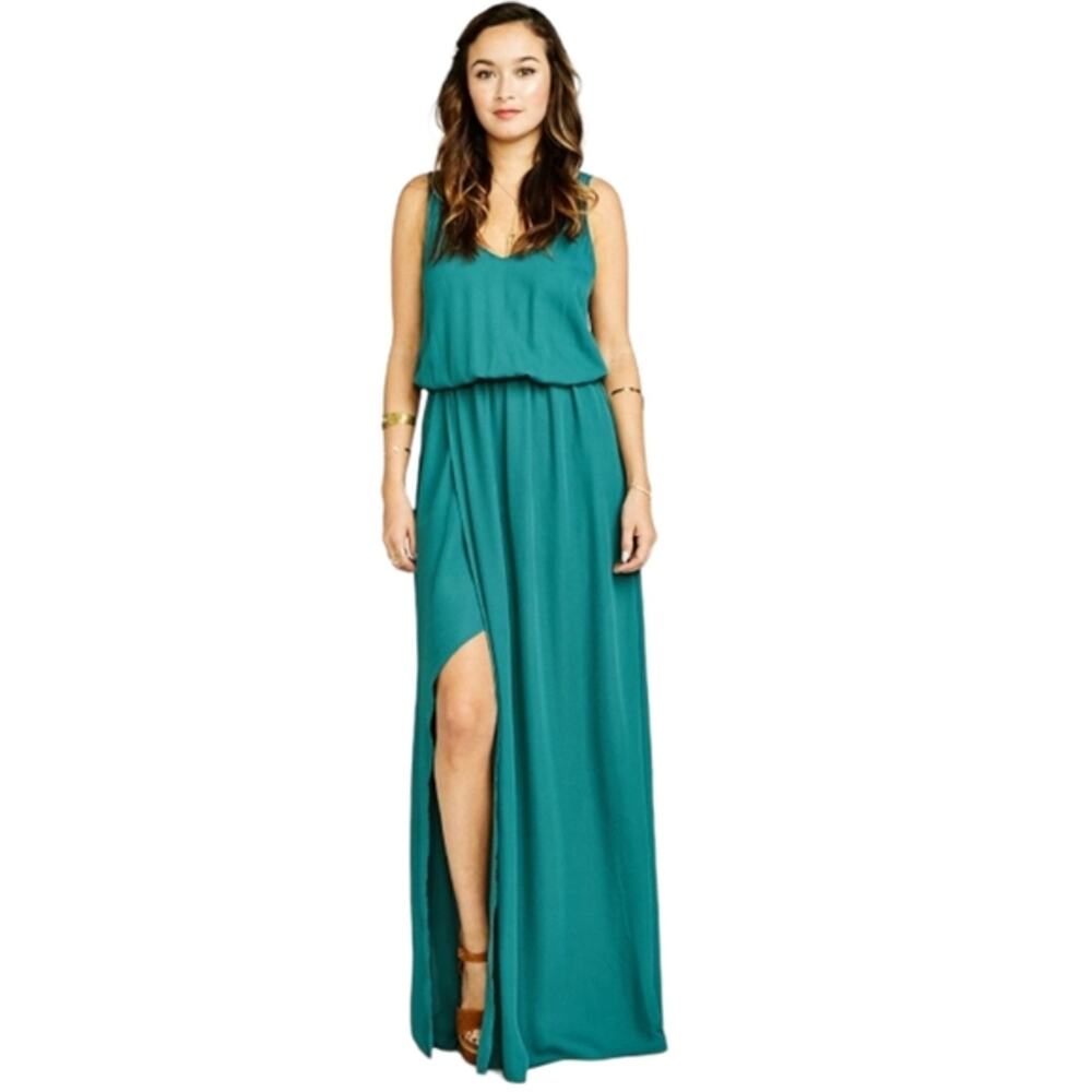 Show Me Your Mumu Dress Large Green Crisp Kendall‎ Sleeveless Formal NEW